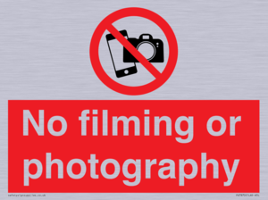 No filming or photography